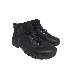 Timberland Men's Mid-Cut White Ledge WP Hiking Boots 12122 Black Size 11M